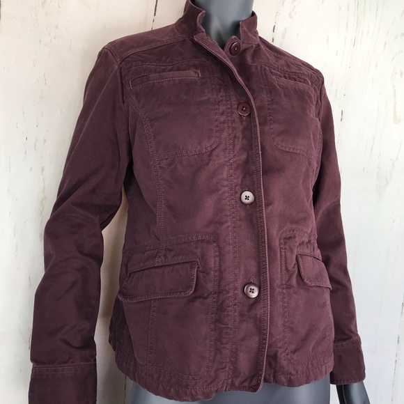 L.L. Bean Jackets & Blazers - L.L. BEAN burgundy collared jacket